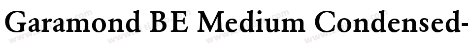 Garamond BE Medium Condensed字体转换